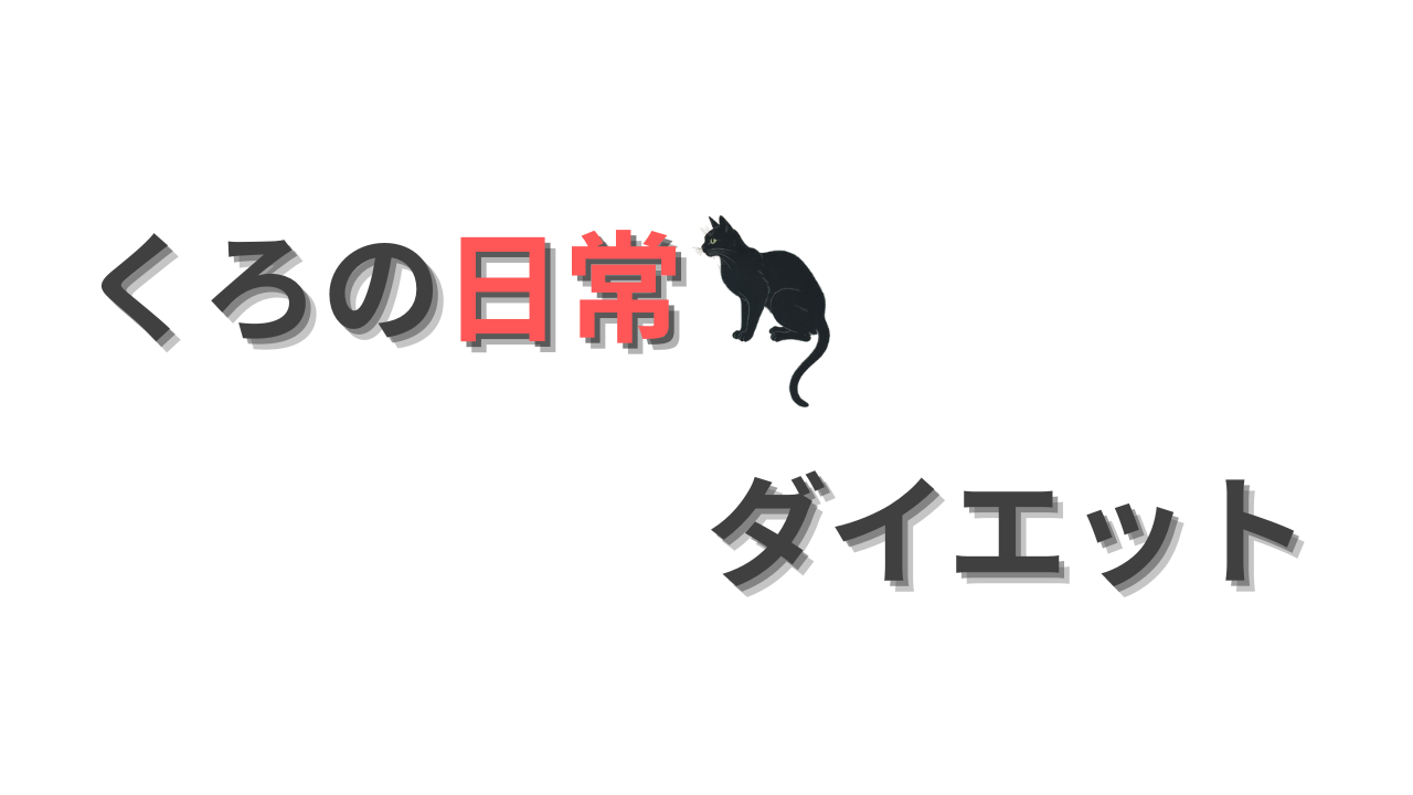 くろの日常ダイエット